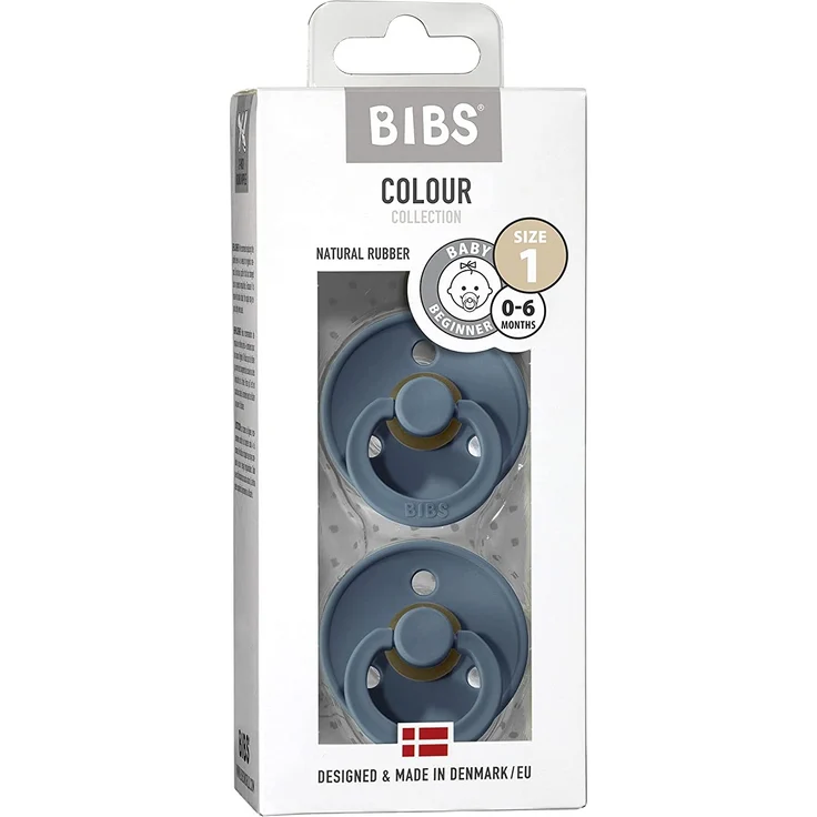 BIBS Colour Schnuller 2er-Pack, BPA-frei, Kirschform Nippel. Naturkautschuk / Latex, Größe 1 (0-6 Monate), Petrol / Petrol - Preisvergleich – Bild 3