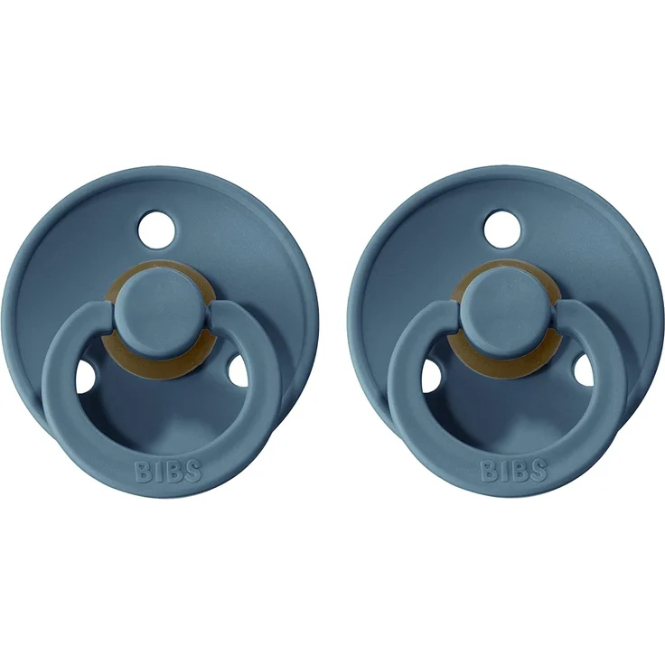 BIBS Colour Schnuller 2er-Pack, BPA-frei, Kirschform Nippel. Naturkautschuk / Latex, Größe 1 (0-6 Monate), Petrol / Petrol - Preisvergleich – Bild 2
