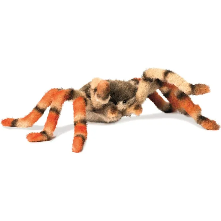 Hansa Spinne, 24 cm, Plüsch, 6556, braun-weiß