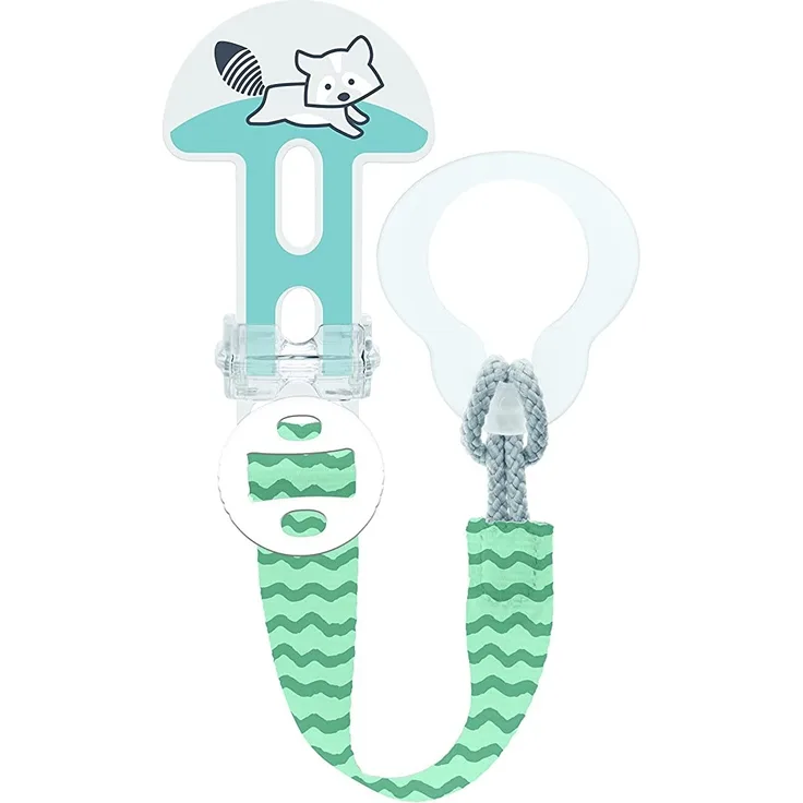 MAM Broche Clip It! & Cover S182 Schnuller-Brosche und Schnuller-Etui, Schnullerhalter mit verstellbarer Länge, Schnullerklammer für alle Arten von Schnullern, 0 Monate, blau