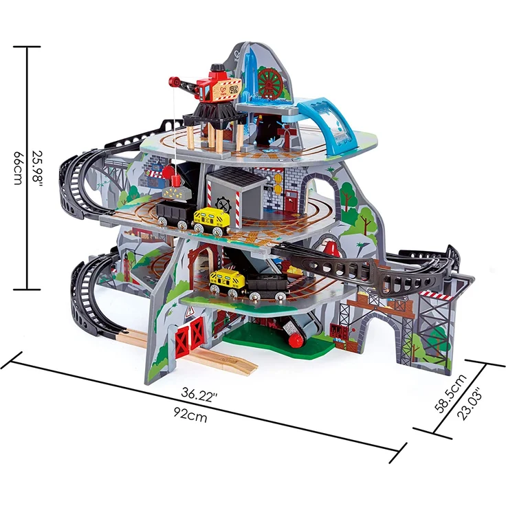 Hape E3753 – Riesige Bergmine, Holzeisenbahn mit viel Zubehör, ToyAward Gewinner 2017 und Top 10 Spielzeug 2017, ab 3 Jahre - Preisvergleich – Bild 5