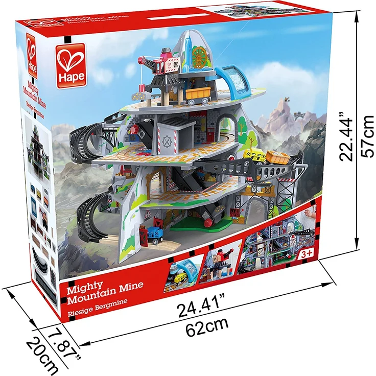 Hape E3753 – Riesige Bergmine, Holzeisenbahn mit viel Zubehör, ToyAward Gewinner 2017 und Top 10 Spielzeug 2017, ab 3 Jahre - Preisvergleich – Bild 8