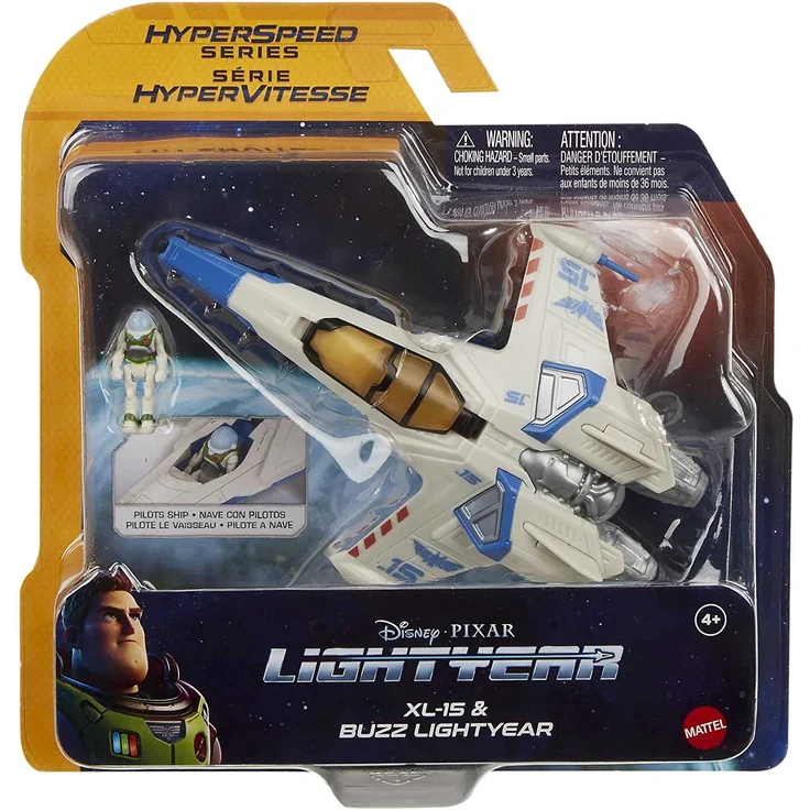 Buzz Lightyear HHJ95 - Superspeed-Serie XL-15-Raumschiff mit Buzz Lightyear-Figur, 15 cm langes Fahrzeug und 3 cm große Figur, Spielzeug für Kinder ab 4 Jahren – Bild 6