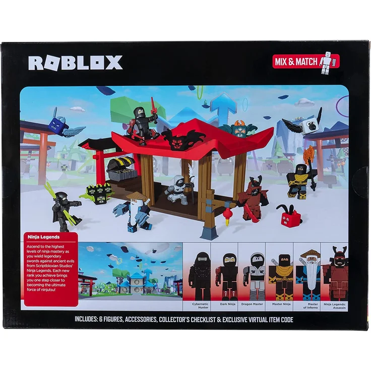 ROBLOX ROB0497 Ninja Legends Deluxe Spielset mit 6 Actionfiguren, Accessoires und exklusivem Spielcode, Spielzeug für Kinder ab 6 Jahren – Bild 5