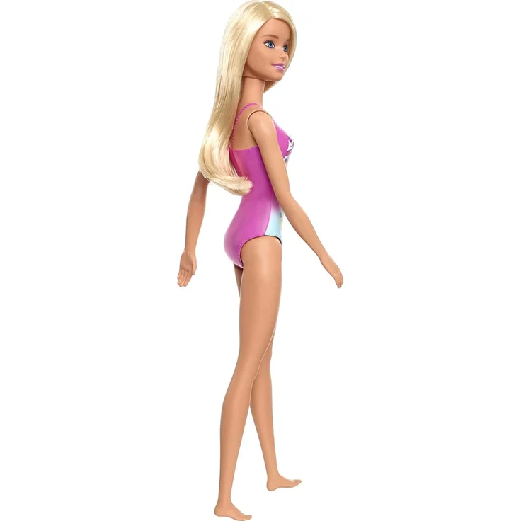 Barbie GHW37 - Beach Puppe mit Badeanzug im Blumenmuster, Spielzeug ab 3 Jahren – Bild 5