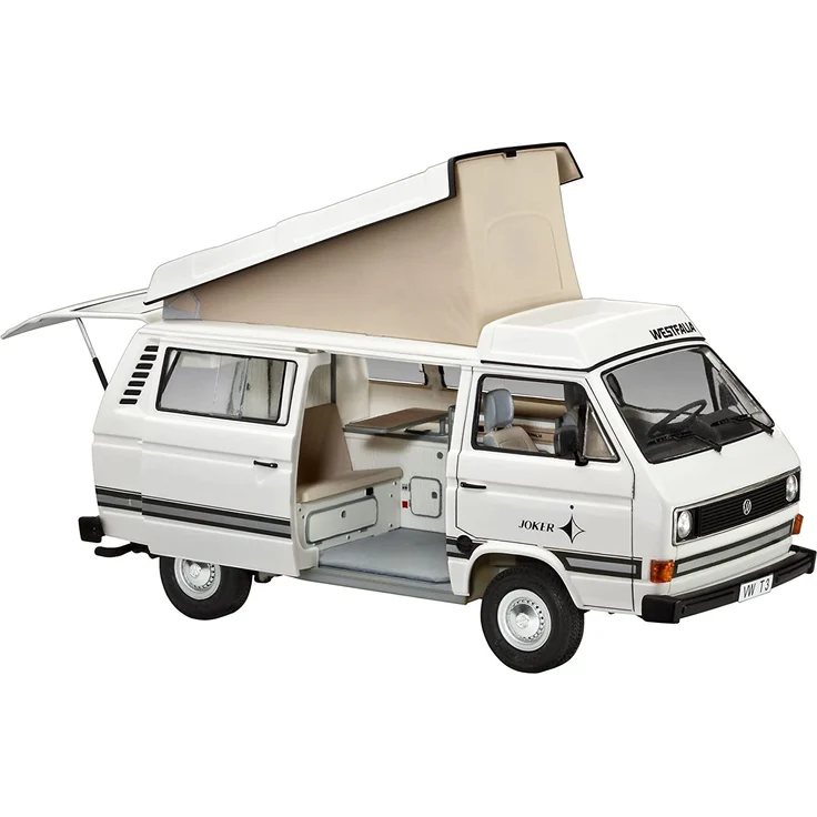 Revell Modellbausatz Auto 1:25 - Volkswagen VW T3 Bulli Camper im Maßstab 1:25, Level 3, originalgetreue Nachbildung mit vielen Details, VW Bus, 07344 – Bild 2