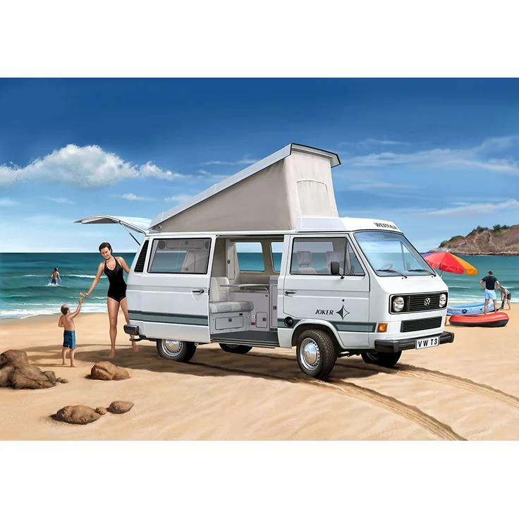 Revell Modellbausatz Auto 1:25 - Volkswagen VW T3 Bulli Camper im Maßstab 1:25, Level 3, originalgetreue Nachbildung mit vielen Details, VW Bus, 07344 – Bild 4