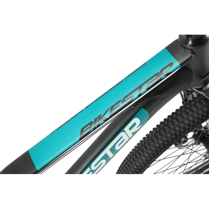 BIKESTAR Kinder Jugend Mountainbike 24 Zoll ab 8 Jahre | 21 Gang Hardtail MTB Scheibenbremse Federgabel | Schwarz – Bild 8