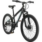BIKESTAR Kinder Jugend Mountainbike 24 Zoll ab 8 Jahre | 21 Gang Hardtail MTB Scheibenbremse Federgabel | Schwarz - Preisvergleich