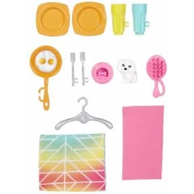 Barbie FXG54 - Ferienhaus mit Möbeln und Pool, portables Puppenhaus ca. 46 cm hoch mit Tragegriff, Puppenzubehör Spielzeug ab 3 Jahren – Bild 20