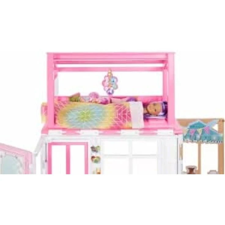 Barbie FXG54 - Ferienhaus mit Möbeln und Pool, portables Puppenhaus ca. 46 cm hoch mit Tragegriff, Puppenzubehör Spielzeug ab 3 Jahren – Bild 16