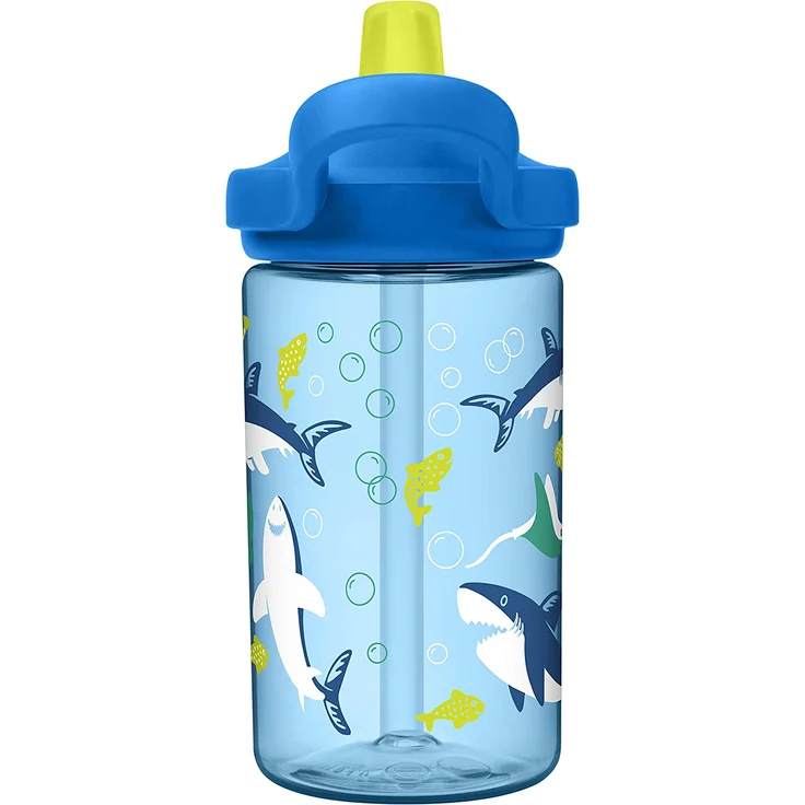 Camelbak Kids Eddy+ 0. 4l Sharks and Rays, Größe 400 ml - Becher & Trinkflaschen, Farbe Blau – Bild 4