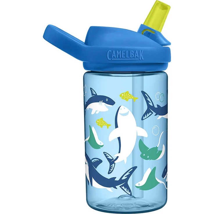 Camelbak Kids Eddy+ 0. 4l Sharks and Rays, Größe 400 ml - Becher & Trinkflaschen, Farbe Blau – Bild 3