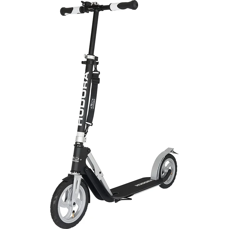 Hudora 14031 'BigWheel Air 230' Scooter, ab 10 Jahren, höhenverstellbar bis 106,5 cm, klappbar, max. belastbar bis 120 kg, schwarz/silber – Bild 1