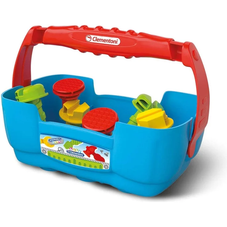 Clementoni 17042 Baby Clementoni - Werkbank,Motorik-Spielzeug aus 100% recyceltem Material zur Entwicklung der Sinne,Werkzeug-Box mit Hammer, Schrauben & Schraubendreher, für Kleinkinder ab 10 Monaten - Preisvergleich – Bild 7