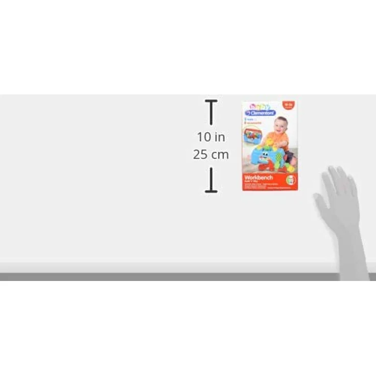 Clementoni 17042 Baby Clementoni - Werkbank,Motorik-Spielzeug aus 100% recyceltem Material zur Entwicklung der Sinne,Werkzeug-Box mit Hammer, Schrauben & Schraubendreher, für Kleinkinder ab 10 Monaten - Preisvergleich – Bild 11