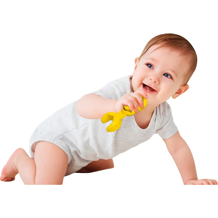 Clementoni 17042 Baby Clementoni - Werkbank,Motorik-Spielzeug aus 100% recyceltem Material zur Entwicklung der Sinne,Werkzeug-Box mit Hammer, Schrauben & Schraubendreher, für Kleinkinder ab 10 Monaten - Preisvergleich – Bild 5