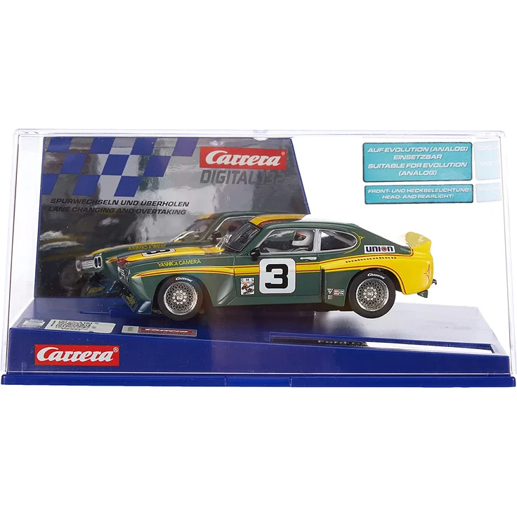 Carrera 20030953 Digital 132 Ford capri RS No. 3 gruen gelb Fahrzeug – Bild 1