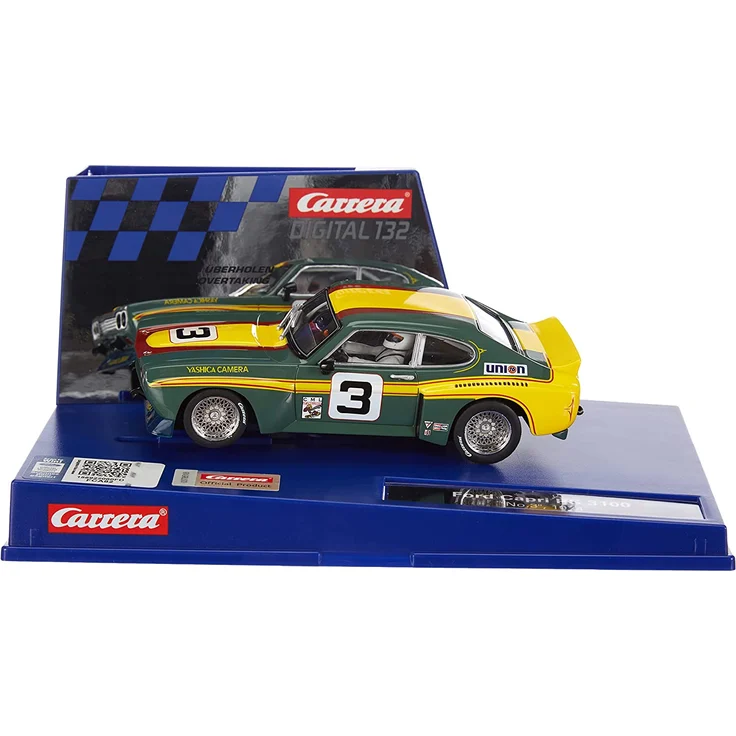 Carrera 20030953 Digital 132 Ford capri RS No. 3 gruen gelb Fahrzeug – Bild 3