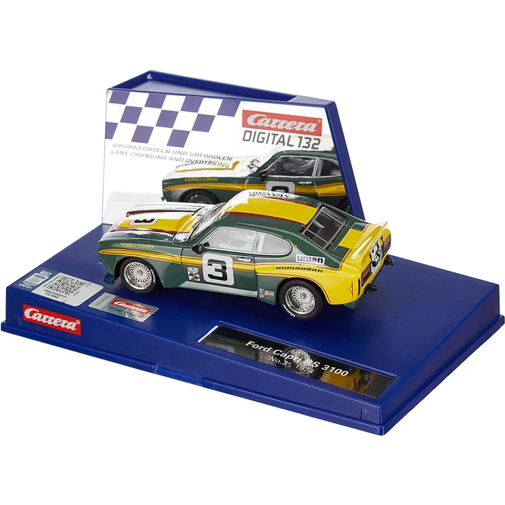 Carrera 20030953 Digital 132 Ford capri RS No. 3 gruen gelb Fahrzeug – Bild 6