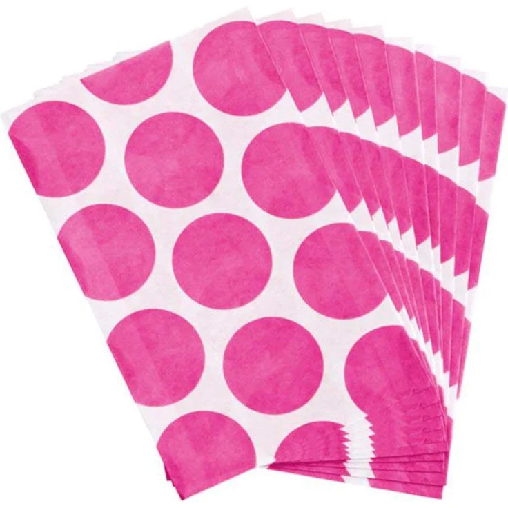 papiertüten Punkte 10 Stück 11,3 x 17,7 cm rosa – Bild 4