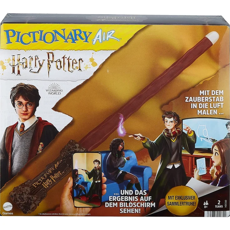 Mattel - Mattel Games - Pictionary Air Harry Potter, Familienspiel, Zeichenspiel – Bild 1