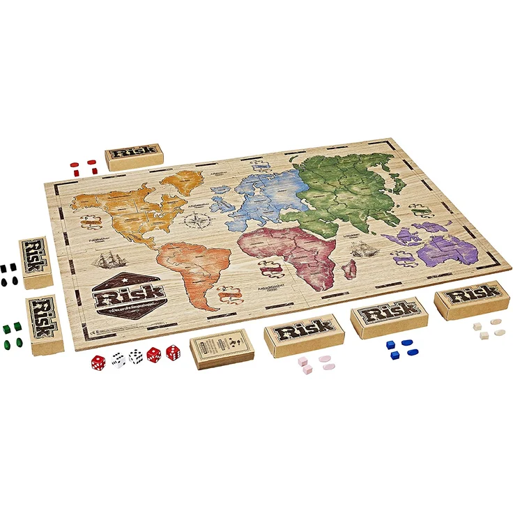 Hasbro Gaming Risiko Rustic, große Strategiespiel in Holz Edition, deutsche Sprachvariante – Bild 2