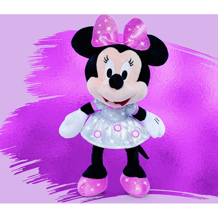 Simba Disney D100 Sparkly Minnie Mouse 25cm - Kuscheltier Plüschfigur - Jubiläumsedition – Bild 4