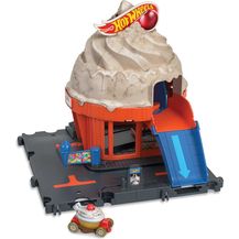 Image for Hot Wheels City Ice Cream Strudel Racetrack (includes 1 toy car)