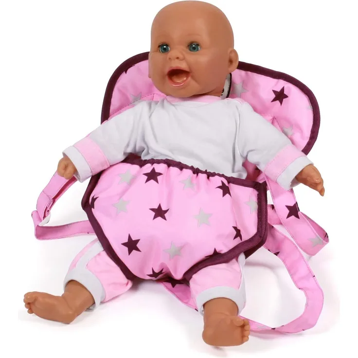 Bayer Chic 2000 782 78 Puppen-Tragegurt, Puppentrage, Stars Brombeere, rosa