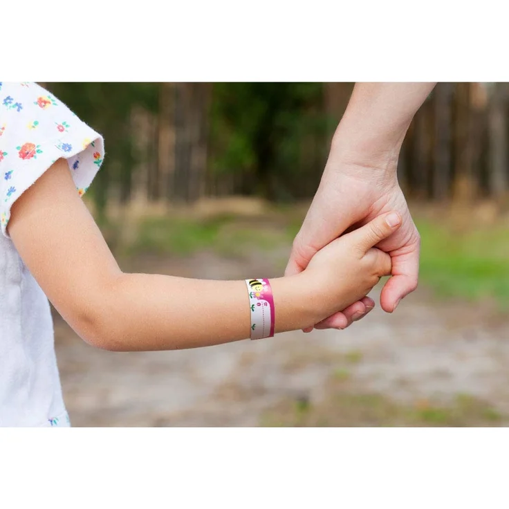 Vicloon Notfall-Armband für Kinder, 12 Stück SOS Armband mit 1 Marker Stift, ID Armband, Kinder Namensarmband Wasserdichtes Wiederverwendbares für Jungen, Mädchen & Kleinkind Baby – Bild 7