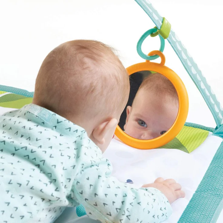 Tiny Love Baby Spieldecke Gymini Sunny Day Meadow Days, große multifunktionale Krabbeldecke mit 16 versch. Aktivitäten und verstellbaren Spielbögen, nutzbar ab der Geburt (0M+), 75 x 85 cm – Bild 3