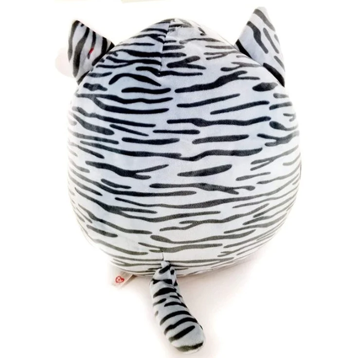TY Squish-a-Boo's, Kiki, Katze, ca 40cm, grau gestreift – Bild 3
