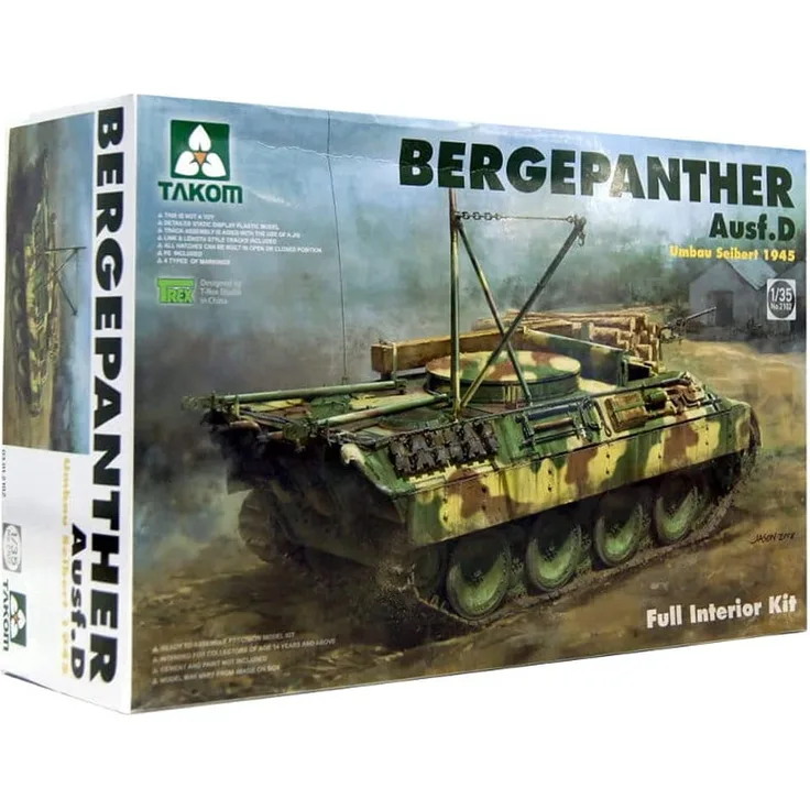 Takom TAK2102 Bergepanther Ausf. D Umbau Seibert 1945 production w/full interior