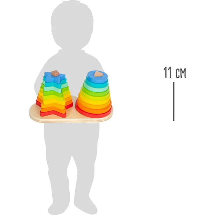 Legler Legler 11720 - Small foot, Steckspiel Regenbogen, Stapelspiel, Holz – Bild 4