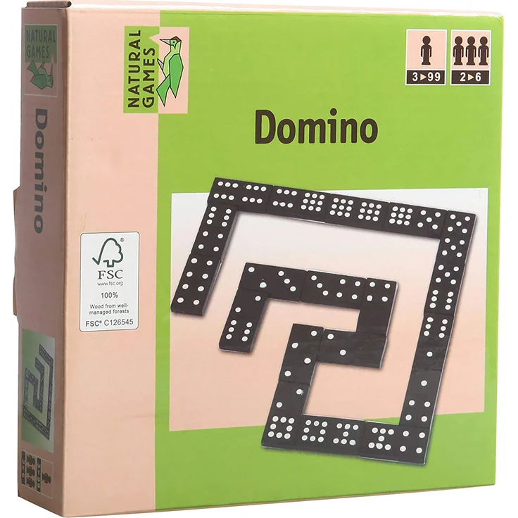 Natural Games Holz Domino, 55 Steine, FSC – Bild 1
