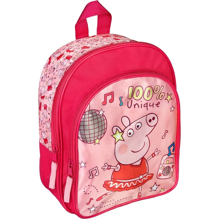 Peppa Wutz - Rucksack mit Vortasche - rosa
