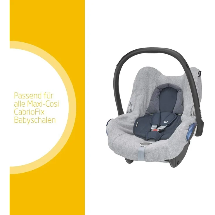 Maxi-Cosi Sommerbezug, passend für Maxi-Cosi CabrioFix Babyschale, Schonbezug für den Autositz für die warmen Sommertage, fresh grey – Bild 2