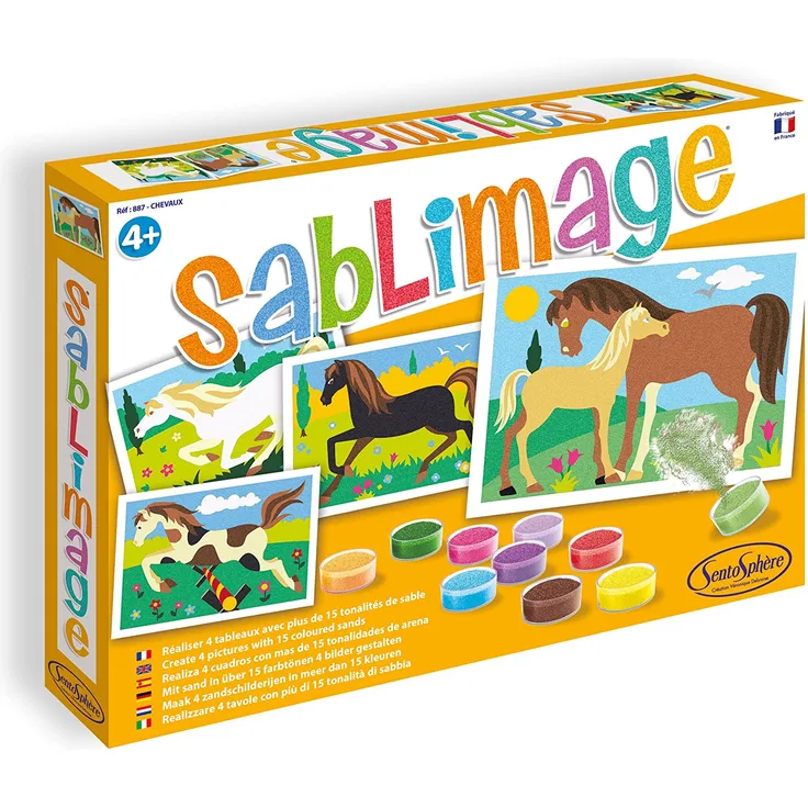 Sentosphere 3980887 - Sandbilder Pferde, 4 Bildvorlagen