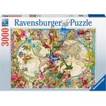 Ravensburger Puzzle 17117 Weltkarte mit Schmetterlingen 3000 Teile Puzzle