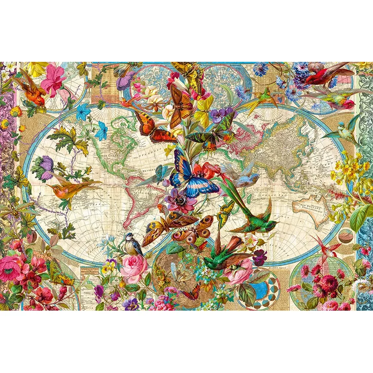 Ravensburger Puzzle 17117 Weltkarte mit Schmetterlingen 3000 Teile Puzzle – Bild 2