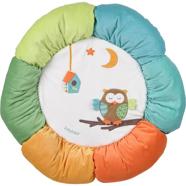 Fehn 071184 3-D-Activity-Nest Eule / Besonders weicher Spielbogen mit 5 abnehmbaren Spielzeugen für Babys Spiel & Spaß von Geburt an / Maße: Ø85cm – Bild 7