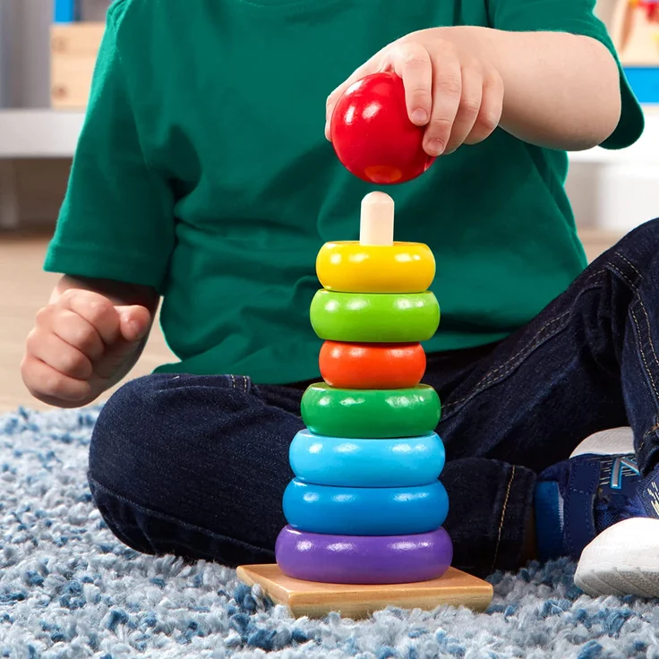 Melissa & Doug Rainbow Stacker | Developmental Toy | Motor Skills | Problem Solving | 12 Months | Gift for Boy or Girl - Preisvergleich – Bild 11