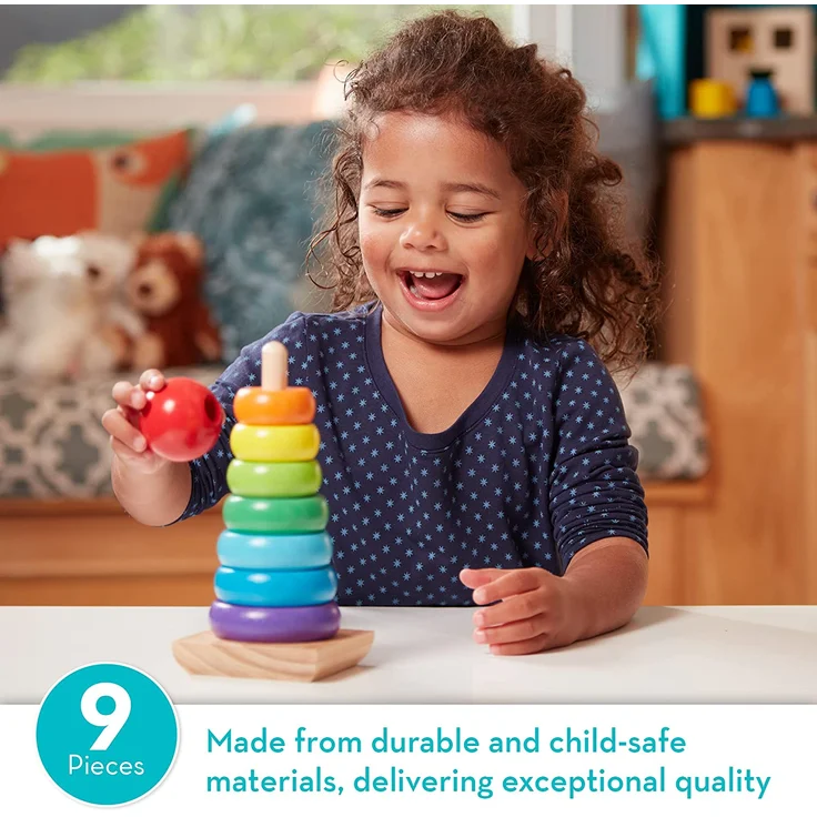 Melissa & Doug Rainbow Stacker | Developmental Toy | Motor Skills | Problem Solving | 12 Months | Gift for Boy or Girl - Preisvergleich – Bild 2