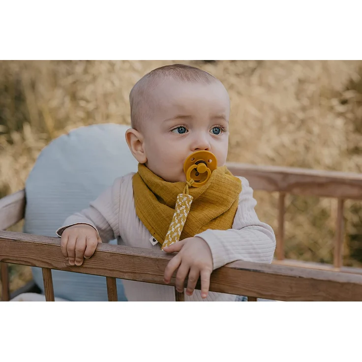 Bibs BIBS PACIFIER BRAID dummy holder 100% GOTS organic cotton Blush/Ivory – Bild 2