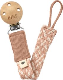 Bibs BIBS PACIFIER BRAID dummy holder 100% GOTS organic cotton Blush/Ivory