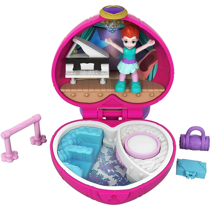Mattel Polly Pocket Mini-Schatulle Lilas Ballettaufführung – Bild 1