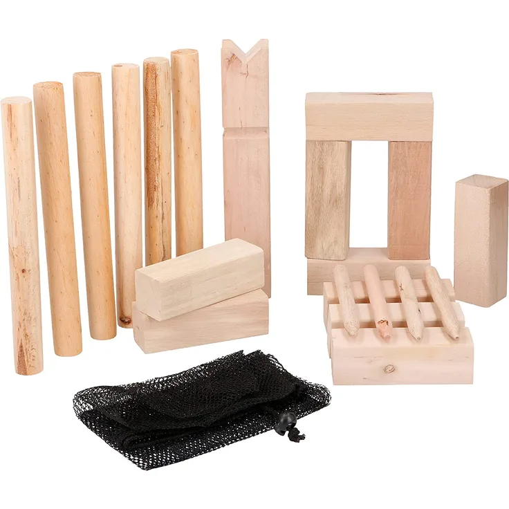 Kubb Wurfspiel Holz 21-teiliger Rohling (227869)