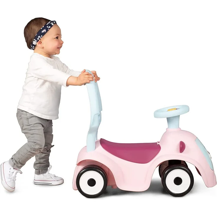 Smoby - Maestro Balade Rose - Komfortables Rutscherfahrzeug mit 3 Verwendungsfunktionen, Schiebewagen, Lauflernhilfe und Rutscherfahrzeug, für Kinder ab 6 Monaten – Bild 6