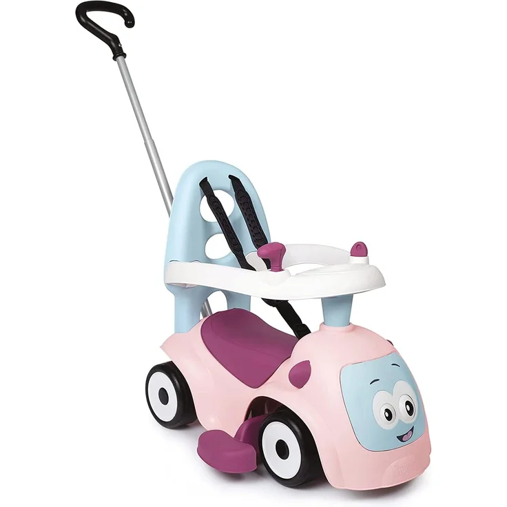 Smoby - Maestro Balade Rose - Komfortables Rutscherfahrzeug mit 3 Verwendungsfunktionen, Schiebewagen, Lauflernhilfe und Rutscherfahrzeug, für Kinder ab 6 Monaten – Bild 1